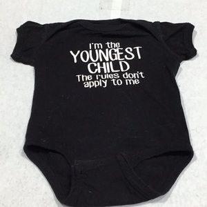 Black Onesie "I'm the Youngest"